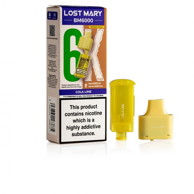 Lost Mary BM6000 Cola Lime Pods & box
