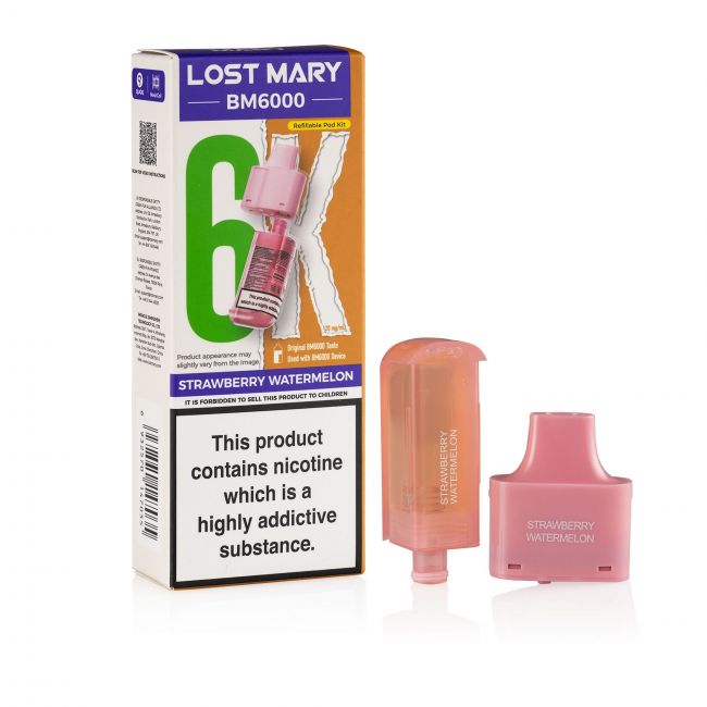 Lost Mary BM6000 Strawberry Watermelon Box and pod