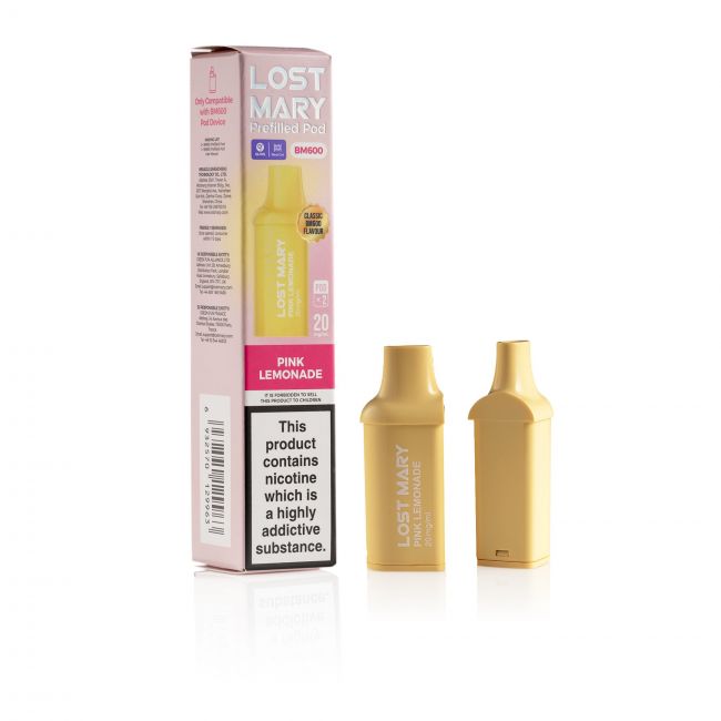 Lost Mary Pink Lemonade pod and box