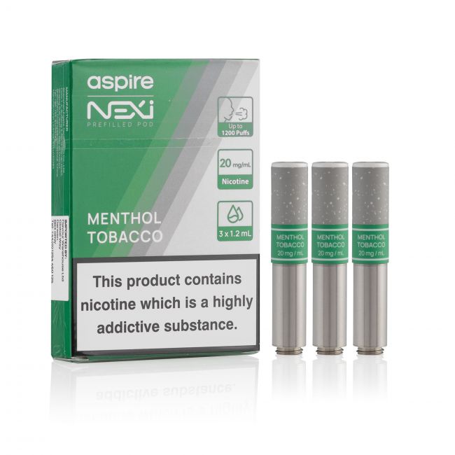 Menthol Tobacco Nexi One Cartridges and Box