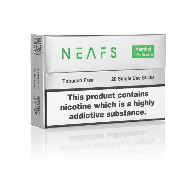 A closed pack of NEAFS Menthol sticks