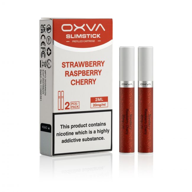 Oxva Slimstick Strawberry Raspberry Cherry pods & box
