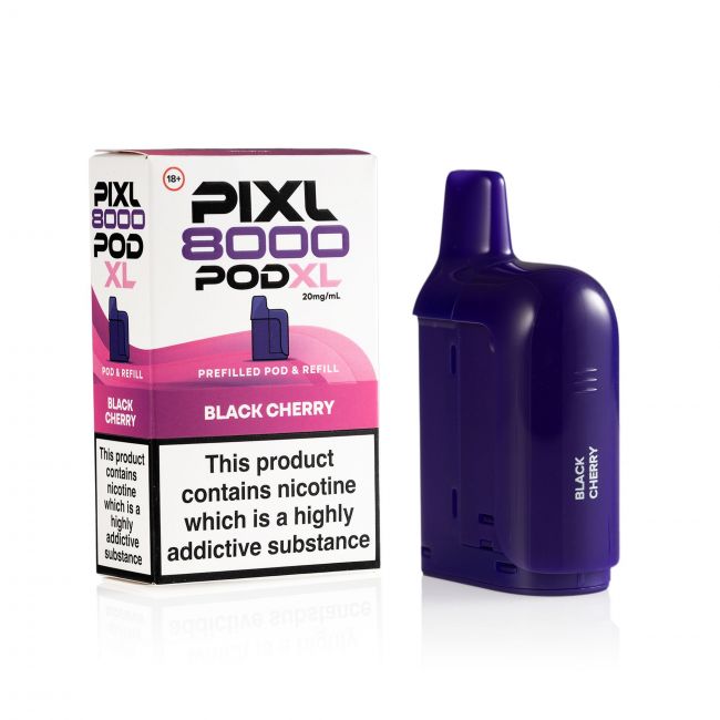 Pixl 8000 Black Cherry pod and box