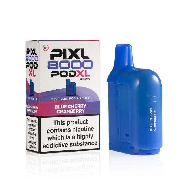 Pixl 8000 Blue Cherry Cranberry pod and box