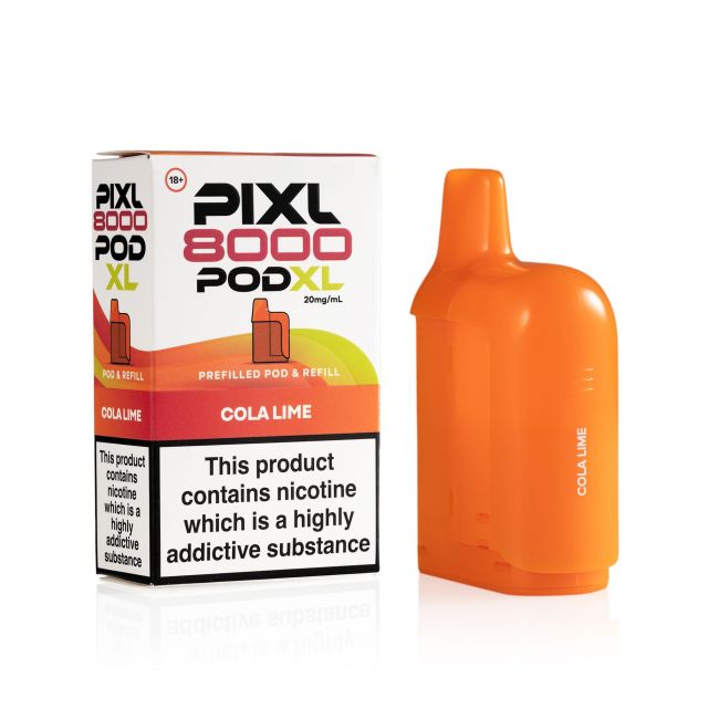 Pixl 8000 Cola Lime pod and box