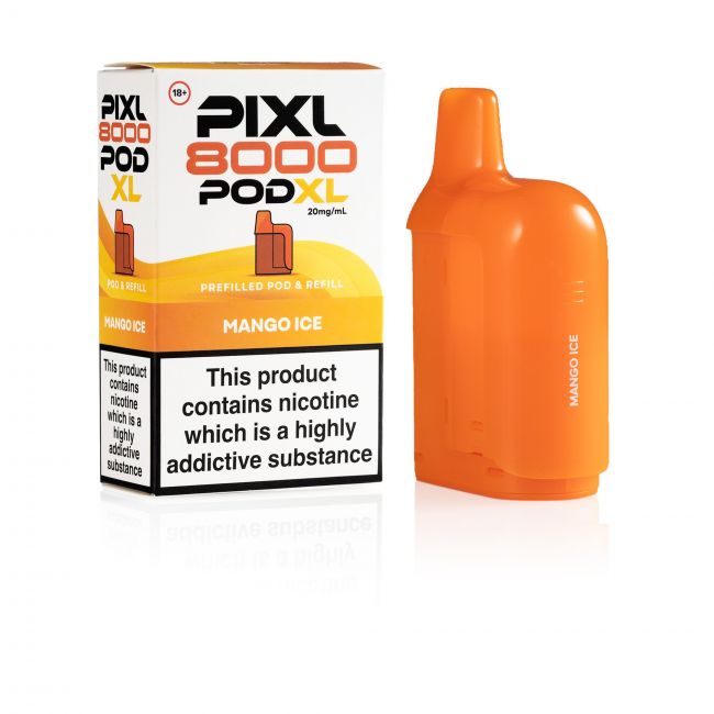 Pixl 8000 Mango Ice pod and box