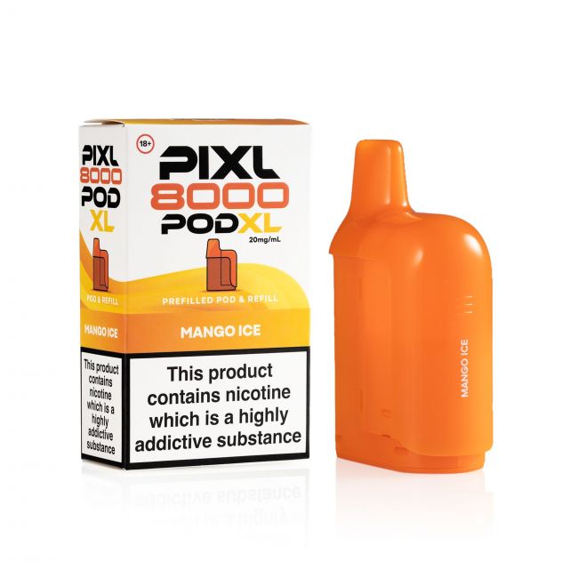 Pixl 8000 Mango Ice pod and box