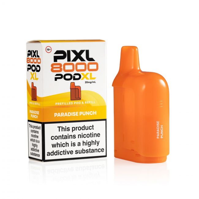 Pixl 8000 Paradise Punch pod and box