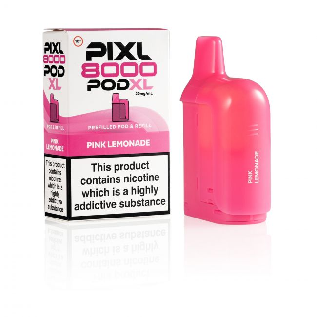 Pixl 8000 Pink Lemonade pod and box