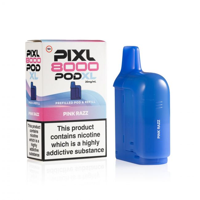 Pixl 8000 Pink Razz pod and box