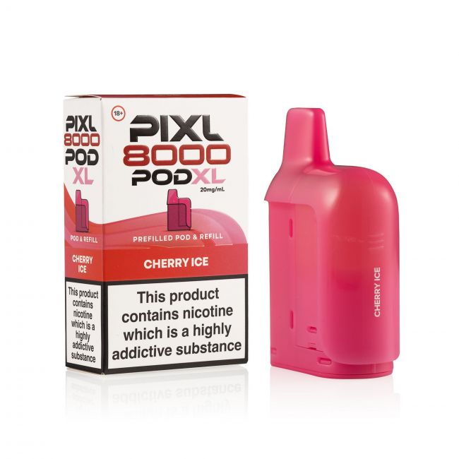 Pixl 8000 Cherry Ice pod and box