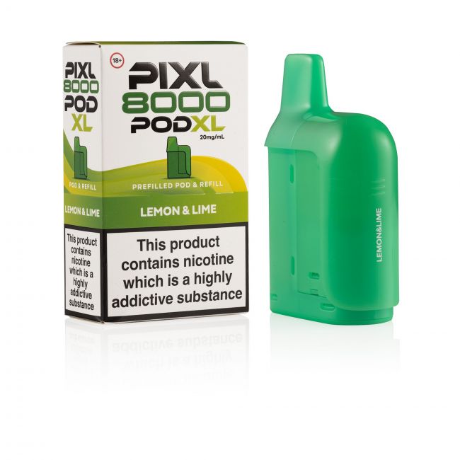 Pixl 8000 lemon & lime pod and box