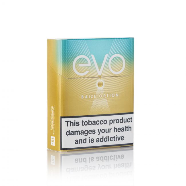 A closed pack of Ploom EVO Baize Option sticks