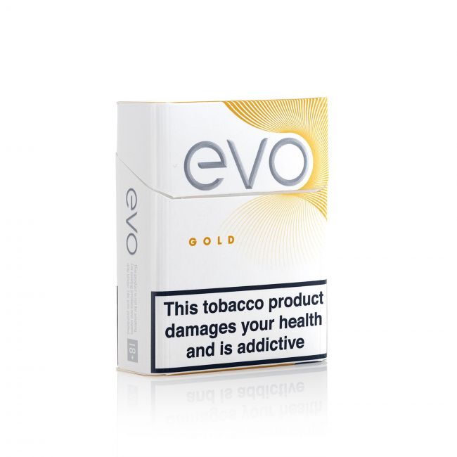 A closed pack of Ploom EVO Gold sticks