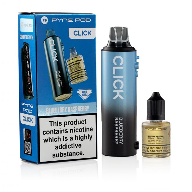 Pyne Pod Click refill Blueberry Raspberry & box