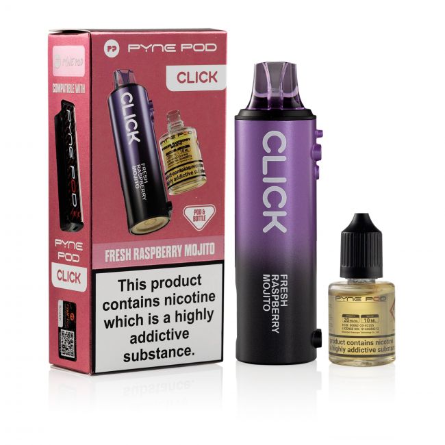 Pyne Pod Click refill Fresh Raspberry Mojito & box