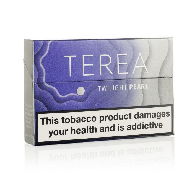 A closed pack of IQOS Terea Twilight Pearl sticks