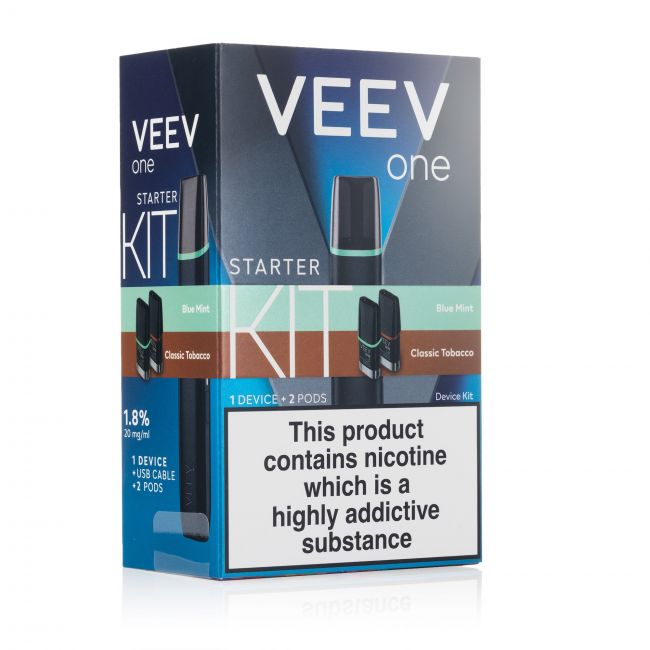 Box packaging of the VEEV One Starter Kit