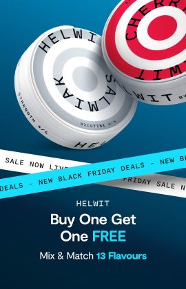 Buy one get one free on Helwit Nicotine Pouches - Black Friday Event Only - Save £3.99