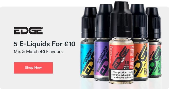 5 For £10 on EDGE E-Liquid