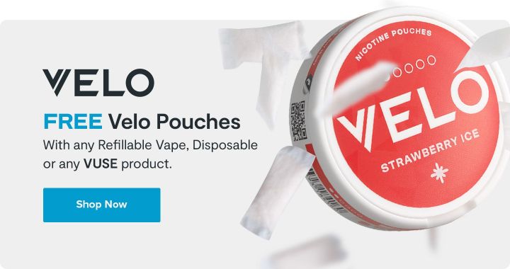 Free Pack of VELO Nic Pouches with any vuse product