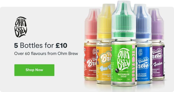 5 For £10 on Ohm Brew E-Liquid