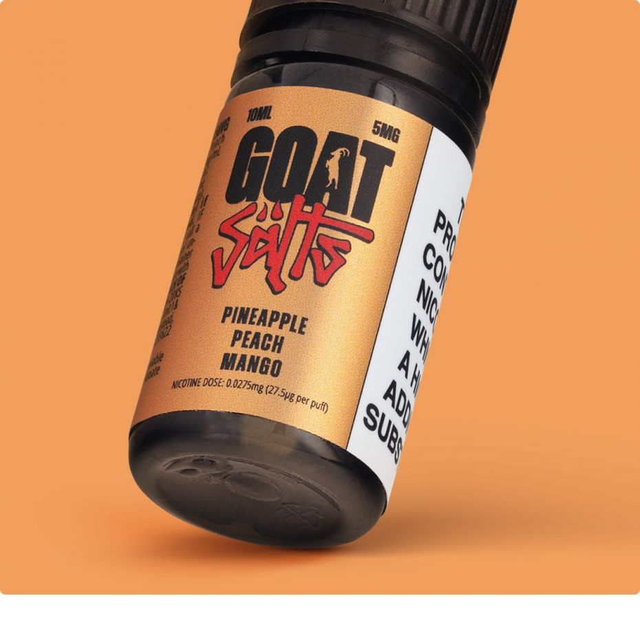 GOAT Salts Pineapple Peach Mango Nic Salt E-Liquid | ET UK