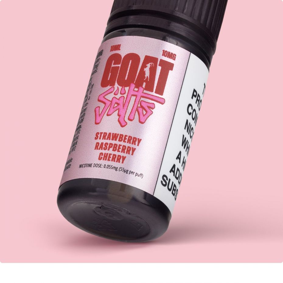 GOAT Salts Strawberry Raspberry Cherry Nic Salt E-Liquid | ET UK