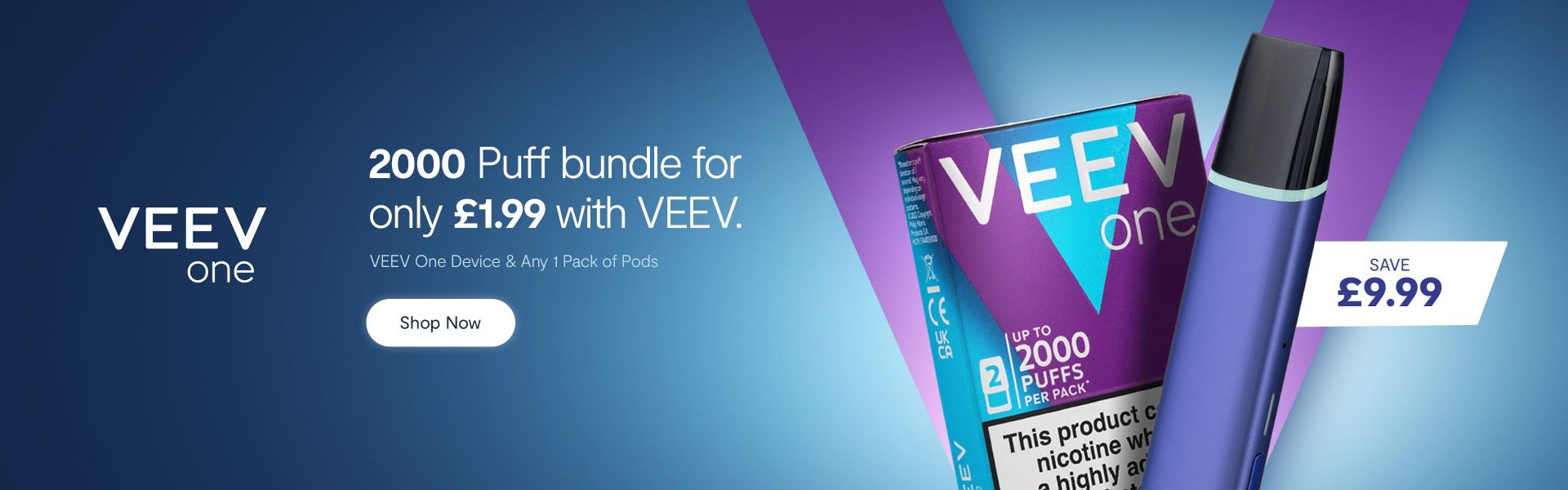 VEEV One - 2000 Puffs of high quality refreshing flavours.