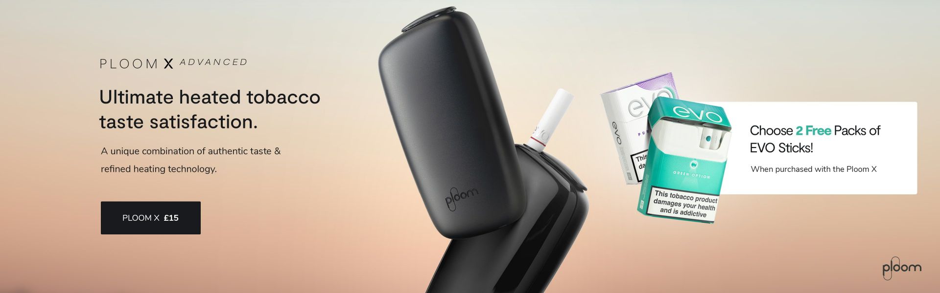 Ploom X | Two Free Packs of Evo when purchased with Ploom X Device