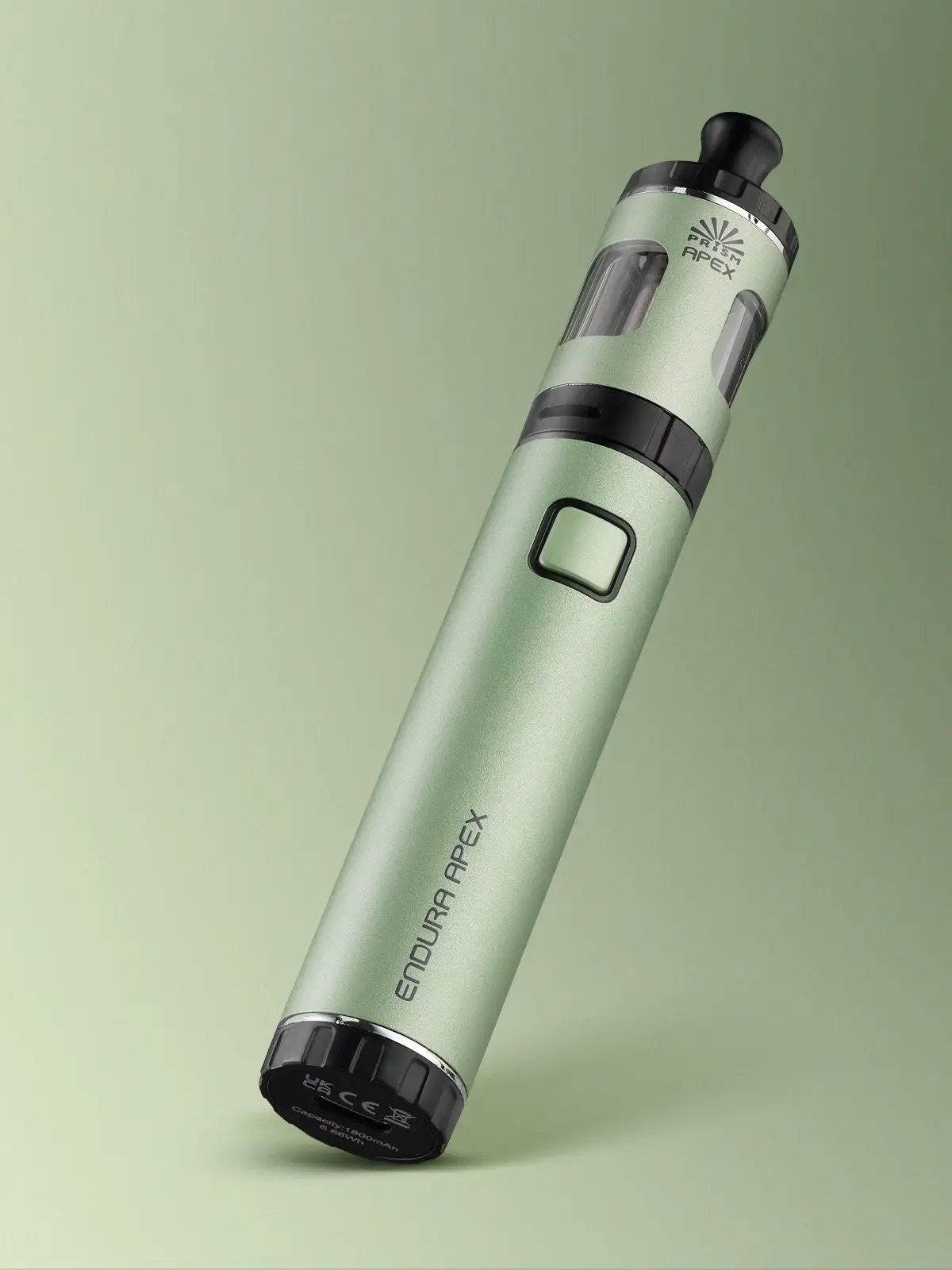 Innokin Endura Apex Kit in green, leaning in front of a green background.