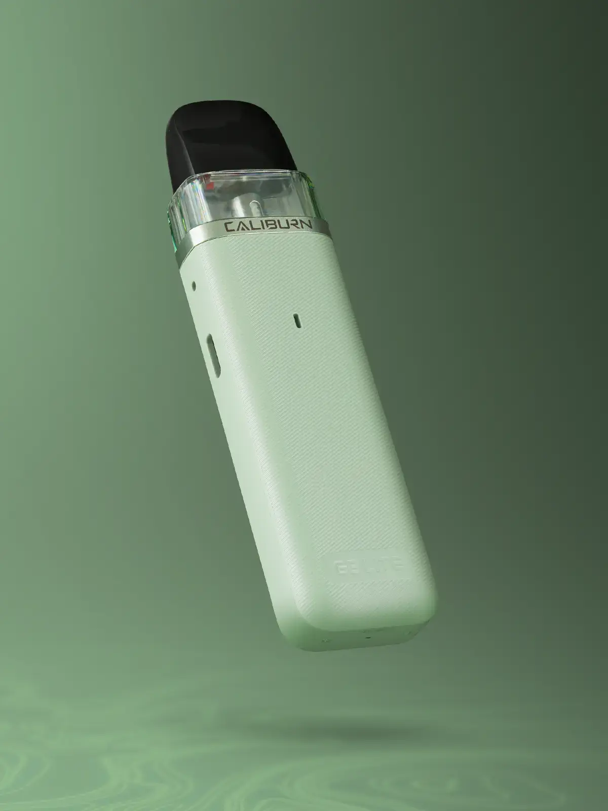 UWELL Caliburn G3 Lite in Mint Green colour, floating in front of a green background